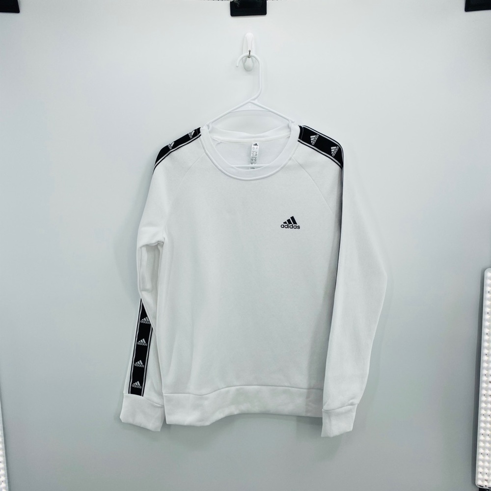 Adidas AFS Trio Crew Long Sleeve ‘White/Black’ Sweatshirt Woman’s Size Small